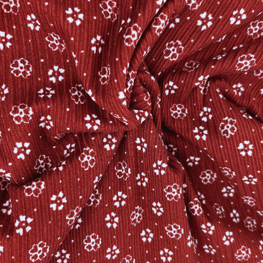 Floral Rib Knit
